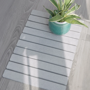 <span class=keywords><strong>FIGOO</strong></span> - Tapis de bain pliable en terre de diatomée, tapis de bain en pierre super absorbant à séchage rapide, tapis antidérapant en diatomite pour salle de bain - Product Image 4
