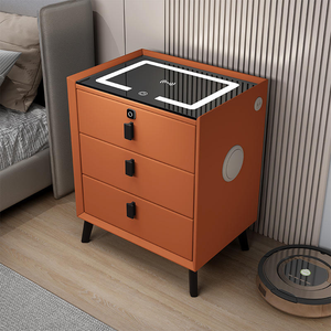 Commode suspendue de style industriel avec casier, table de chevet intelligente à lumière d'ambiance pour usage domestique européen - Product Image 5