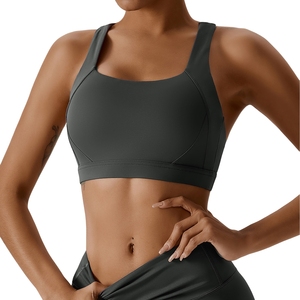 Femmes mince haute élastique doux dos croix sport soutien-gorge à bretelles rembourré athlétique haut d'entraînement sport soutien-gorge Fitness femmes Yoga porter - Product Image 1