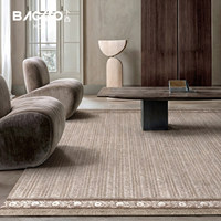 BACKTO Maschinell Gewebter Teppich mit Floralem Abstraktem Muster Vintage Wabi-Sabi Stil für Wohnzimmer Schlafzimmer Retro