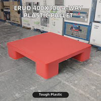 Palette en plastique Euro Eruo 400x300 4 voies simple face petite palette de stockage au sol modèle F7 1,08 kg
