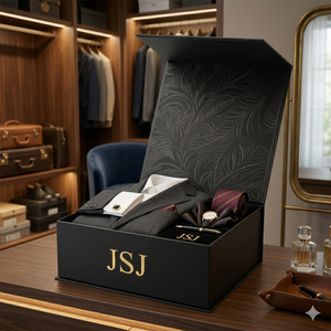 Boîte cadeau magnétique noire <span class=keywords><strong>mate</strong></span> de luxe pour emballage de bijoux haut de gamme, boîte en papier pliable avec logo personnalisé pour le rangement des chaussures - Product Image 2