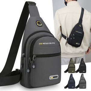 Men's Chest Bag Oxford Cloth Water Resistant Multi Compartment Crossbody Bag For Leisure Travel Spring 2026 - Product Image 1