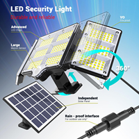 Nouveaux projecteurs solaires à LED avec détecteur de mouvement pour l'extérieur, avec télécommande, 3 modes pour jardin, patio et garage