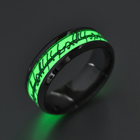 Leuchtender Fluoreszierender Edelstahlring Herr der Ringe Unisex Ethnischer Stil Schnellverkäuflich für AliExpress Herstellerdirektvertrieb