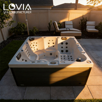 Bain à remous extérieur LOVIA de style moderne, jacuzzi, baignoire de massage, hydrothérapie, spa LOVIA, bain à remous écoénergétique pour 5 personnes