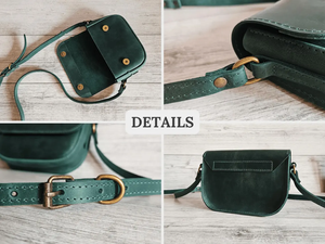 Sac à bandoulière en cuir fait main personnalisé pour femmes, petit sac à main mignon, style vintage, cadeau pour elle - Product Image 5