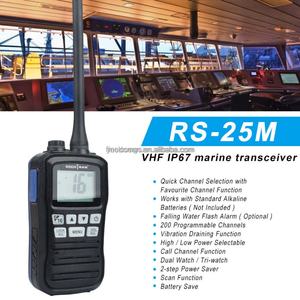 Émetteur-récepteur maritime VHF portable RS-25M 156-162 MHz, talkie-walkie portable noir, étanche IP6, flottant, radio pour bateau - Product Image 2