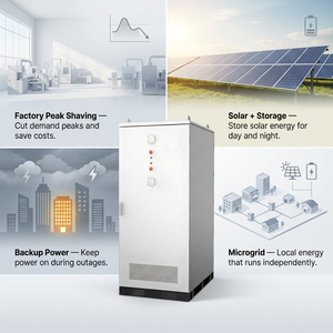 Sistema de Almacenamiento de Energía en Baterías (BESS) de Litio de 125 kW y 261 kWh, Refrigerado por Líquido, 314 Ah, para Reducción de Picos de Carga Industrial en Fábricas - Product Image 6