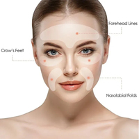 Patchs anti-rides réutilisables en silicone de qualité médicale pour le visage et le front – Traitement lissant et hydratant pour les rides du sourire et le contour des yeux (lot de 5)