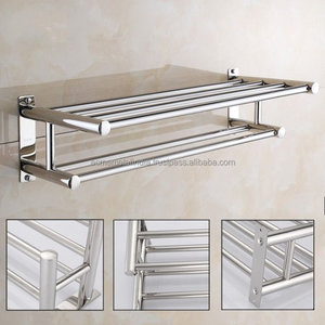 Towel Bar and Rack Wall Fixed Bathroom Accessories Construction and Real Estate Silver Chrome Plated Stainless Steel - Product Image 3