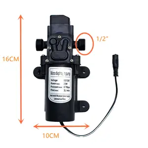 Bomba diafragma elétrica 12v bomba de impulsionamento, microbomba diafragma 30w para sistema de irrigação