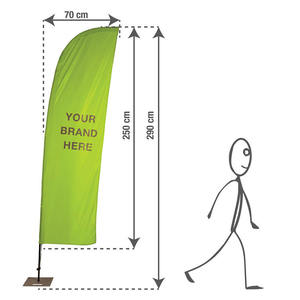 Tùy chỉnh bãi biển cờ cho cao-cấu hình thương hiệu xuất hiện cần thiết quảng cáo ngoài trời khuyến mại Cờ & biểu ngữ - Product Image 2