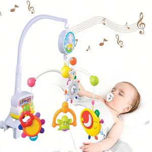 <span class=keywords><strong>Hochet</strong></span> électrique personnalisé <span class=keywords><strong>rotatif</strong></span> bébé lit cloche musicale mobiles pour lit bébé berceau musical mobile - Product Image 3