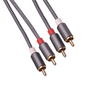 Tốt Nhất Chất Lượng Cao Av Loa Đẹp Tốt Âm Thanh 2rca Để 2rca Stereo Nhà Máy Giá Ofc Mạ Vàng 2 Rca Cáp