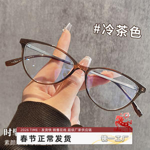 Montura de Gafas Danyang Cat Eye 8064 para Mujer, Montura Completa de Metal, Protección Anti-UV y Luz Azul, Lentes de PC - Product Image 4