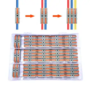 Quick Splicing into 2/3/4/5/6/7Way Compact Wire Splicing Connectors Electrical Connector Blocks SPL-1 Lever Nut Wire Connectors