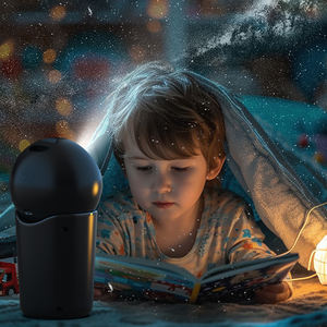 Regalo per bambini planetario colorato per camera da letto Aurora boreale e cometa terra proiettata da lampada Plug-In di piccole dimensioni - Product Image 4