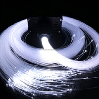 Kit de plafonnier à fibres optiques 50W avec effet scintillant, contrôle Bluetooth ou DMX, télécommande RF murale haute puissance pour usage intérieur