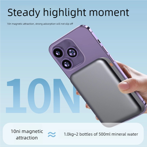 พาวเวอร์แบงค์แบบมีที่หมุนได้360 ° แบตเตอรี่สำรองแม่เหล็กไร้สายขนาด22.5W แบบพกพา5000mAh 10000mAh ชาร์จเร็ว15W - Product Image 3