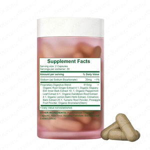 Kapsul Penunjang Kesehatan Usus Baru, Ekstrak Jahe, Ekstrak Slippery Elm, Daun Peppermint, 60 Kapsul - Product Image 2