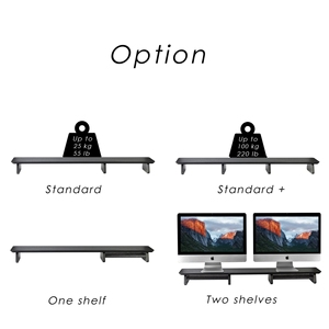 Soporte de Monitor Doble para <span class=keywords><strong>Escritorio</strong></span>, Soporte Elevador de Monitor Doble de Madera, Estante de <span class=keywords><strong>Escritorio</strong></span> para Monitor, Estante de <span class=keywords><strong>Escritorio</strong></span> para Oficina - Product Image 4