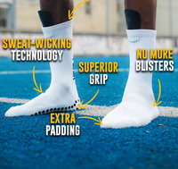 Chaussettes de sport Elite Plain Soccer Chaussettes avec manches antidérapantes antidérapantes Jacquard Chaussettes de football pour hommes