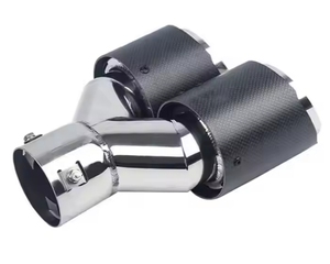 Puntas de Escape y Tubos de Silenciador de Fibra de Carbono Doble, Pulido Espejo, 1.2 mm de Grosor, Alta Calidad, para Ajuste Universal - Product Image 6