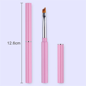 Ensemble de pinceaux multifonctionnels pour nail art, poils synthétiques, pour dessin de fleurs en pétales, avec virole en aluminium et couvercle, pour manucure en salon - Product Image 3