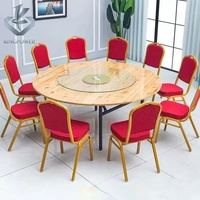 Chaises de banquet empilables en métal pour l'extérieur, pour hôtels et restaurants, vente en gros