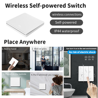 Pour Tuya Wifi RF 433 MHz Module de commutateur de télécommande sans fil auto-alimenté pas de batterie nécessaire interrupteur mural Compatible Alexa 16A M