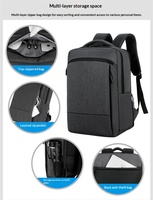 Sac à dos unisexe personnalisé avec logo, durable, imperméable, multifonctionnel, en jean et polyester, pour étudiants, ordinateur portable, voyage court, USB