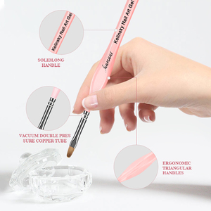 FUUMUUI <span class=keywords><strong>2021</strong></span> alta calidad Rosa francés cepillo de <span class=keywords><strong>uñas</strong></span> de Gel UV acrílico <span class=keywords><strong>uñas</strong></span> de arte cepillo Gel de pelo Kolinsky Etiqueta Privada - Product Image 5