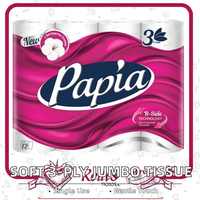 Papier toilette jetable de haute qualité, doux, standard, en rouleau, 3 plis, en pâte de bois vierge