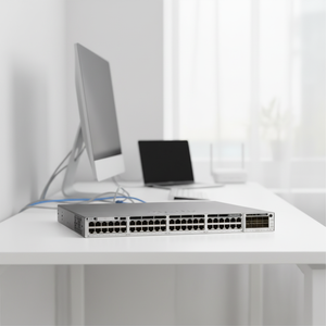 Switch Ethernet Gigabit Smart 1U C9200-48P-E, POE Avanzato, Certificato FCC, 48 Porte 8K VLAN, 100% Originale, QoS SNMP RJ45 per PC Desktop - Product Image 1