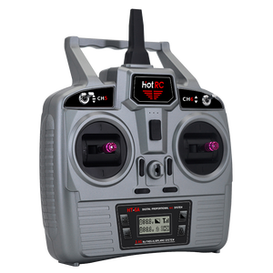 Hotrc Hot RC HT-6A HT6A 4.5 -9V 2.4Ghz 6CH PWM FHSS Transmisor de Control Remoto F-06A F06A Receptor para Aviones, Coches, Barcos y Tanques RC - Product Image 1