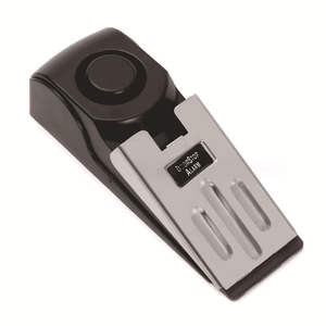 Alarma Antirrobo Moderna Mejorada con Tope de Puerta ABS, Portátil, 120dB, Tipo Cuña, Sensibilidad Ajustable, para Hogar, Dormitorio, Hotel, Viajes, Fácil de Usar - Product Image 1