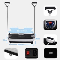 Plateforme vibrante électrique verticale ultra-mince portable en ABS, charge maximale 150 kg, 200 W, écologique, sûre, pour amincissement à domicile 1-99