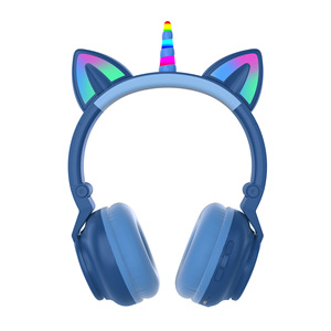 Estéreo Blue tooth STN28 B39 plegable LED Gaming auriculares inalámbricos lindo gato oreja H auriculares unicornio auriculares inalámbricos - Product Image 2