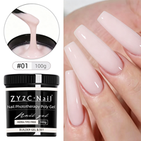 ZYZC HEMA TPO Free 100g Pot 13 Couleurs Gel Dur UV LED Soak Off pour Extension d'Ongles Vente en Gros Livraison Rapide Faible MOQ