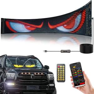 Écran d'affichage LED programmable pour voiture/camion, panneau flexible pour fenêtre, yeux de démon, matrice LED, télécommande, 12V 5W - Product Image 5