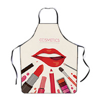 Tablier de cuisine et domestique anti-salissures, amusant, à motifs de dessins animés et d'anime, pour maquillage, rouge à lèvres et vernis à ongles, provenance transfrontalière