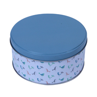 Vente flash : lot de 3 boîtes rondes en étain, grandes, moyennes et petites, personnalisées, finition laquée, impression offset, boîtes à biscuits rondes