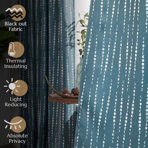 <span class=keywords><strong>Tende</strong></span> oscuranti in poliestere 100% ecologiche stampate a pois da 84 pollici con motivo mantovane per la camera da letto degli spazi per bambini - Product Image 5