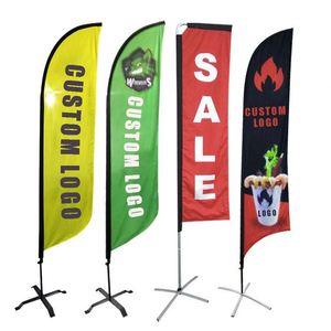 Custom Outdoor Promotional Beach Flags Advertising Logo Swooper Feather Flag Custom Feather Flags Banners - Product Image 1