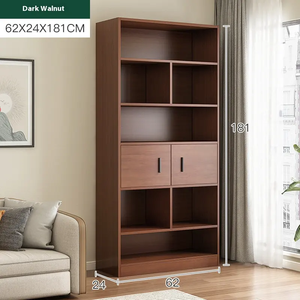 Gabinete de celosía contra la pared de alta calidad, estantería para el hogar, sala de estar simple, estante de almacenamiento de libros de madera para niños con cajón - Product Image 2