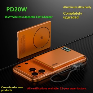 พาวเวอร์แบงค์แม่เหล็กอะลูมิเนียมอัลลอยด์บางเฉียบขายดี 5000mAh ชาร์จเร็ว 20W รองรับการสกรีนโลโก้ ดีไซน์บางเบา - Product Image 2