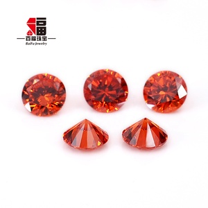 Zirconia Cubica Brillante Rotonda Arancione Baifu 1.0-3.0mm, <span class=keywords><strong>Pietre</strong></span> Sciolte di Qualità 5A - Product Image 3