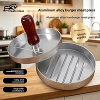 Marteau à viande vibrant manuel personnalisable, moule à hamburger, finition brillante - Vente en gros disponible