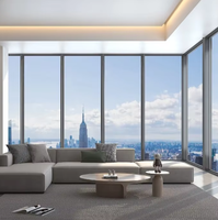 Ventanas Corredizas de Aluminio Serie 110 de Deyu, Modernas y Sencillas, Aislamiento Acústico y Térmico, de Piso a Techo para Villas